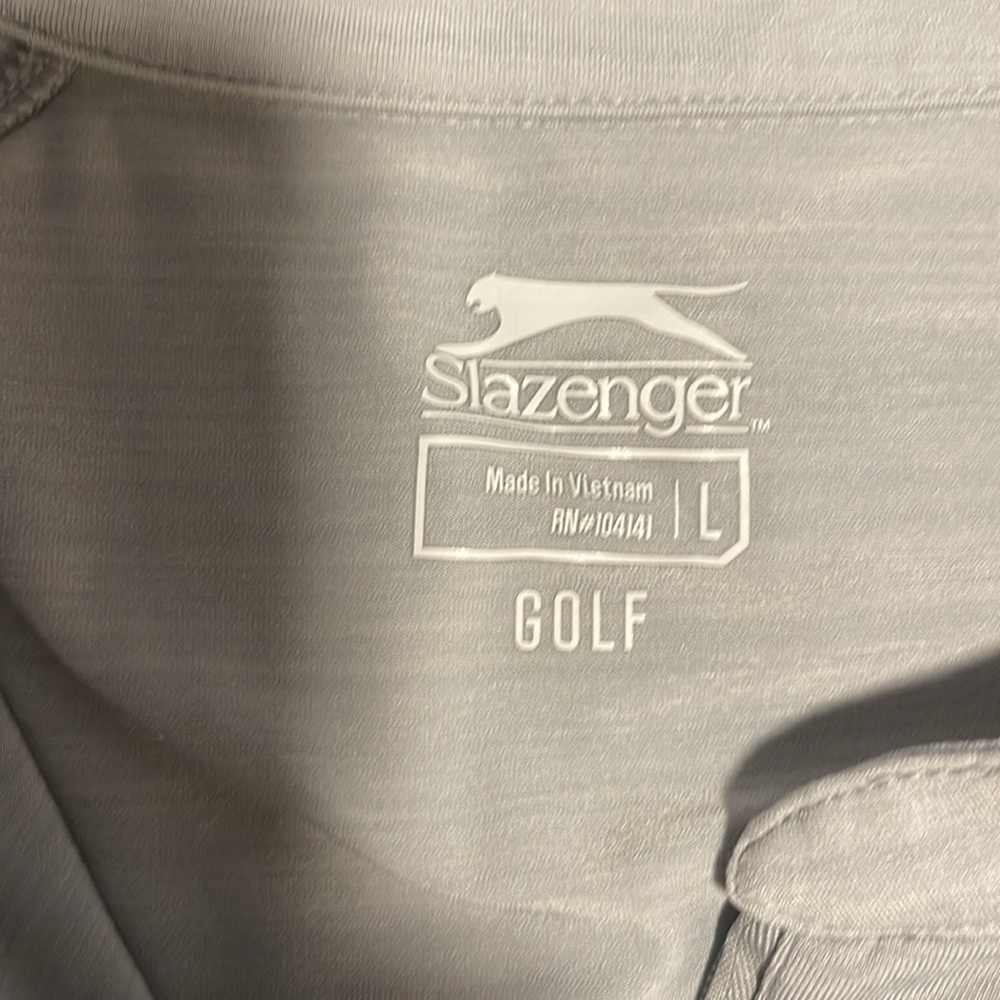 Slazenger Golf Light Grey 1/4 Zip Short Sleeve Lightweight Top Large - Picture 4 of 8